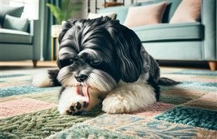 Shih tzu biting hot sale feet